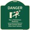 Signmission Designer Series-Danger Not Pedestrian Walkway Gate Comes Down After Each Veh, 18" x 18", G-1818-9985 A-DES-G-1818-9985 - alternate 1
